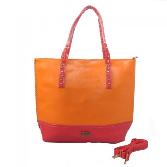 Coach Stud North South Large Orange Totes CJG - Click Image to Close